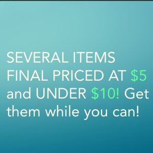 Several items listed under 10 and 5!